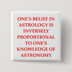 astronomy astrology joke 2 inch square button