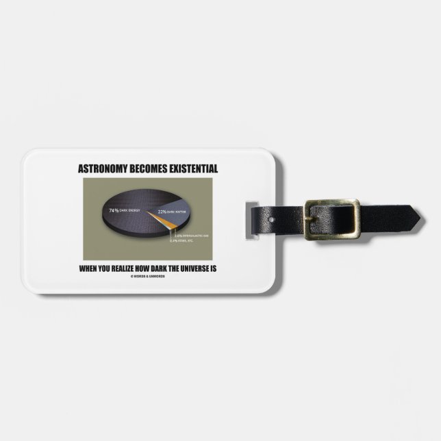 Astronomy Becomes Existential When Realize Dark Luggage Tag (Front Horizontal)