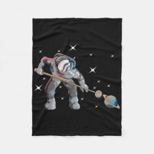 Astronomy Galaxy Billiard Player Astronaut Pool Pl Fleece Blanket
