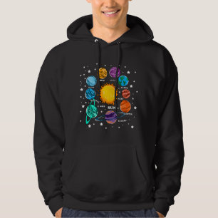 Astronomy Lover Kids Solar System Planets Sun Univ Hoodie