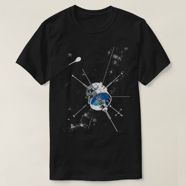 Astronomy Lover Satellite Exploration Space Astron T-Shirt (Design Front)