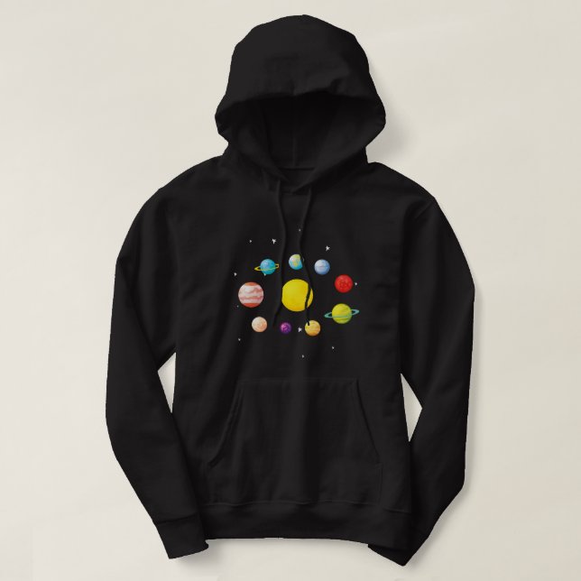 Astronomy Lover Science Nerd Solar System Planet S Hoodie (Design Front)