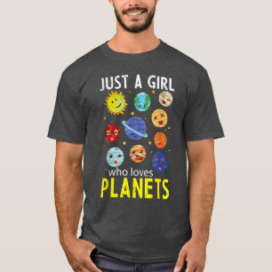 Astronomy Lover Space Scientist Girls Women Cute P T-Shirt