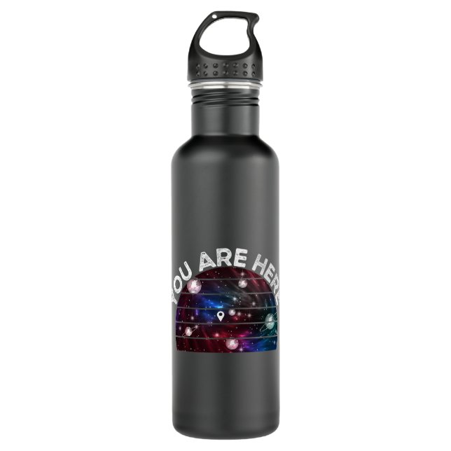 Astronomy Lover You Are Here Astronomy Moon Cosmos 710 Ml Water Bottle (Front)