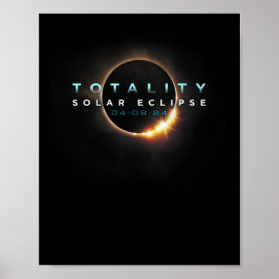 Astronomy Lovers! Total Solar Eclipse 2024 Totalit Poster