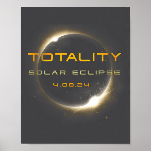 Astronomy Lovers Total Solar Eclipse 2024 Totality Poster