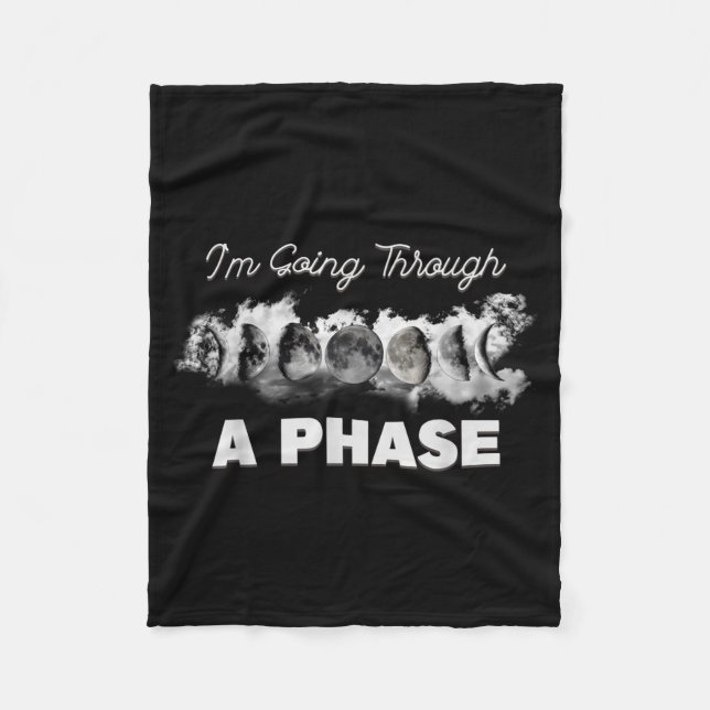 Astronomy lunar eclipse going through a phase moon fleece blanket (Front)