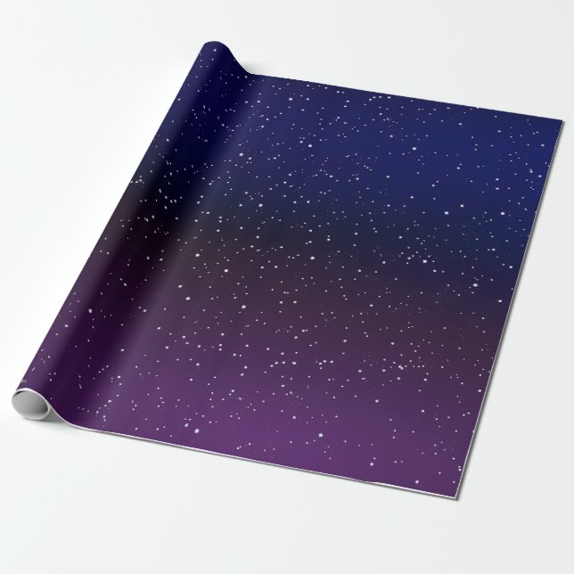 Astronomy night starry sky Wrapping Paper (Unrolled)