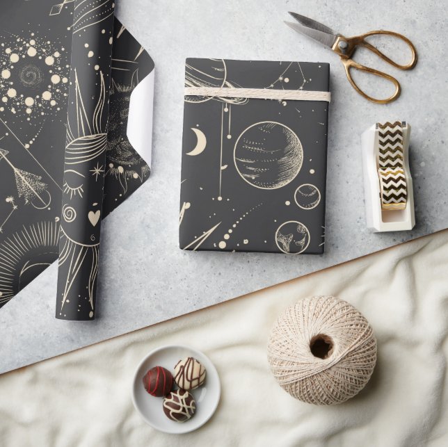 Astronomy Pattern Wrapping Paper (Crafts)