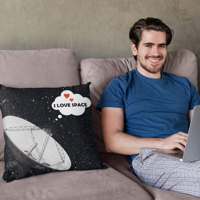 Astronomy Radiotelescope Backdrop Stars Kids Throw Pillow (Creator Uploaded)