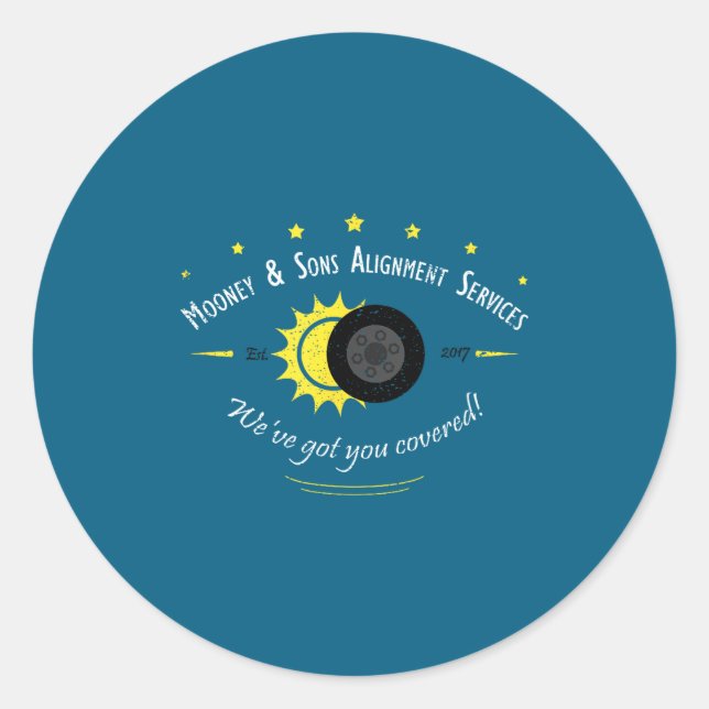 Astronomy Science Fans Solar Eclipse Classic Round Sticker (Front)