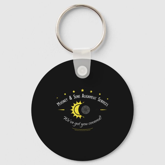 Astronomy Science Fans Solar Eclipse Keychain (Front)
