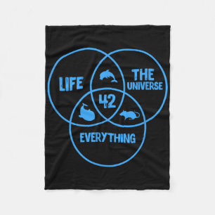 Astronomy Science Life The Universe And Everything Fleece Blanket