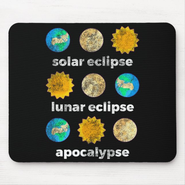 Astronomy science solar eclipse lunar eclipseAstro Mouse Pad (Front)