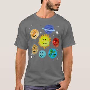 Astronomy Scientist Universe Solar System Cute Pla T-Shirt