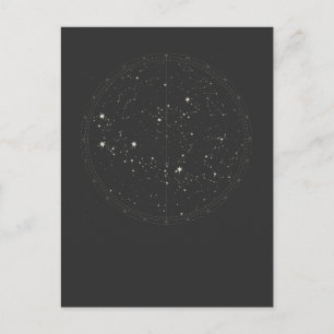 Astronomy Sky Map Stars Horoscope Constellation Postcard