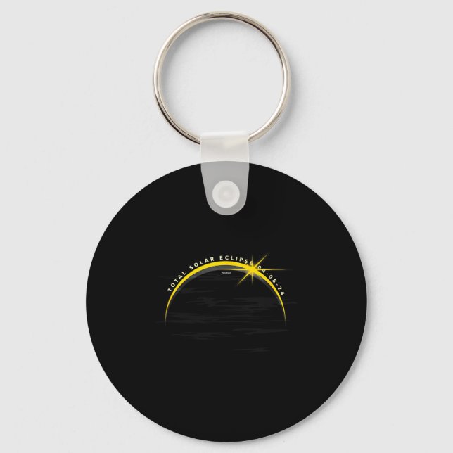 Astronomy solar eclipse april 2024 moon watch Astr Keychain (Front)