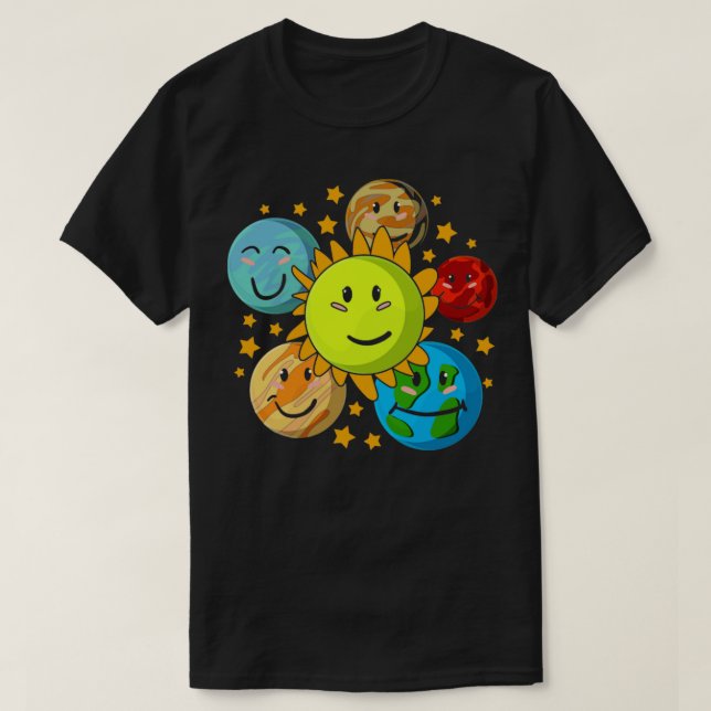 Astronomy Solar System Planets Space Science Cute  T-Shirt (Design Front)