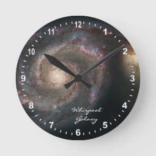 Astronomy & Whirpool Galaxy Clock, Hubble / spiral Round Clock