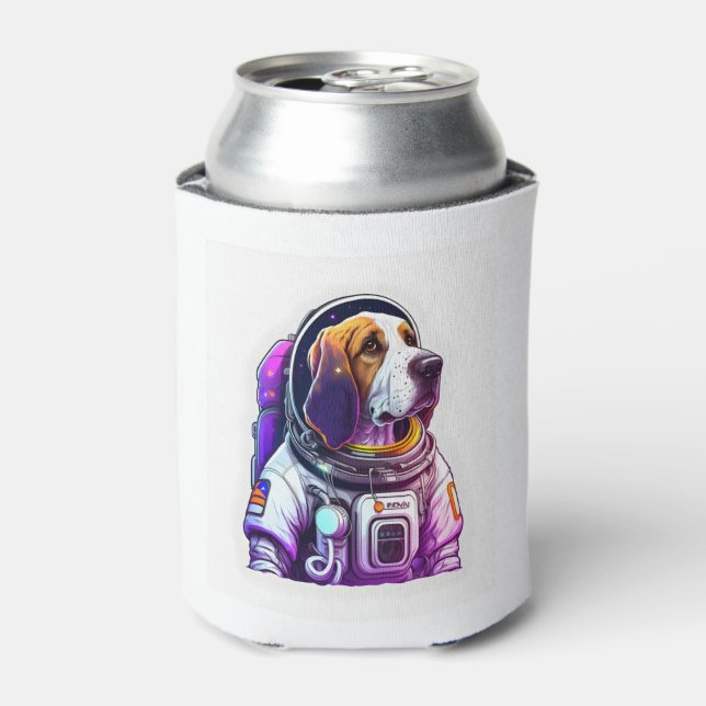 Astronout Dog Mascot  Can Cooler (Can Front)