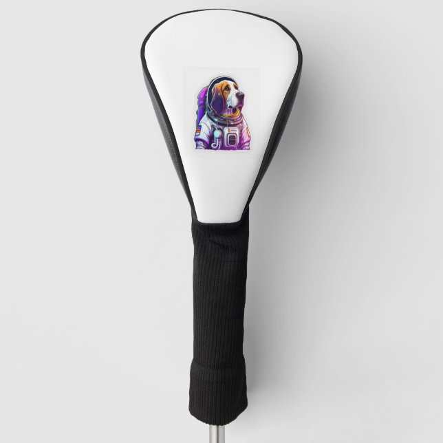 Astronout Dog Mascot  Golf Head Cover (Front)