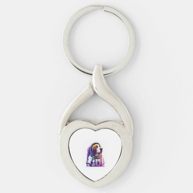 Astronout Dog Mascot  Keychain (Front)