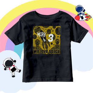 Astronout space 3rd Birthday Toddler T-shirt