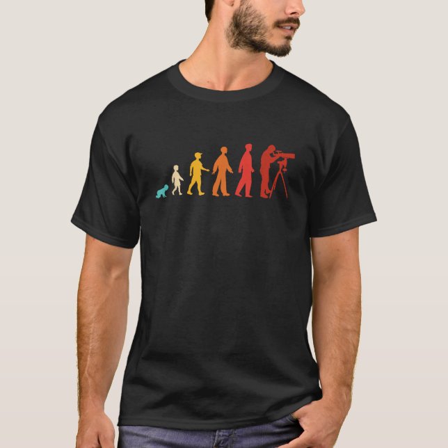 Astrophotography Evolution Astro Planet Plantes Fa T-Shirt (Front)