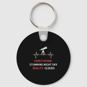 Astrophotography Quote Expectation Night Sky Cloud Keychain