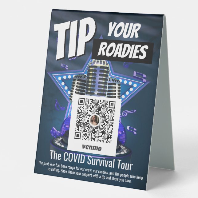 Astuce Bande Venmo Table Tente Signe (Recto)