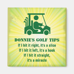 Astuce de golf personnalisée Panier de golf Aimant