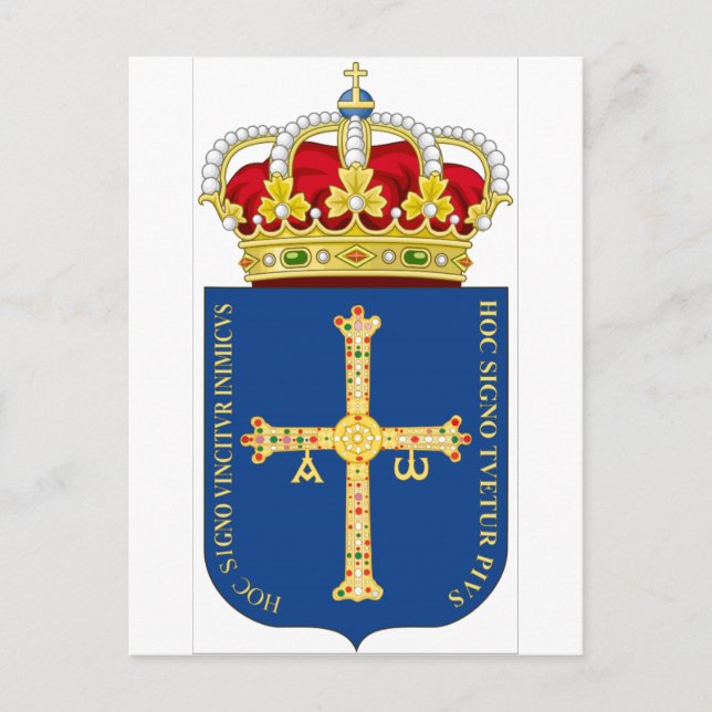 Asturias Coat of Arms (Spain) Postcard (Front)