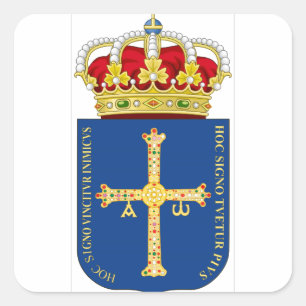 Asturias Coat of Arms (Spain) Square Sticker
