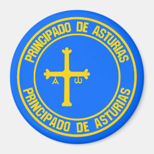 Asturias Round Emblem Magnet