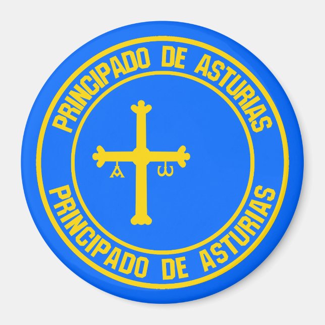 Asturias Round Emblem Magnet (Front)