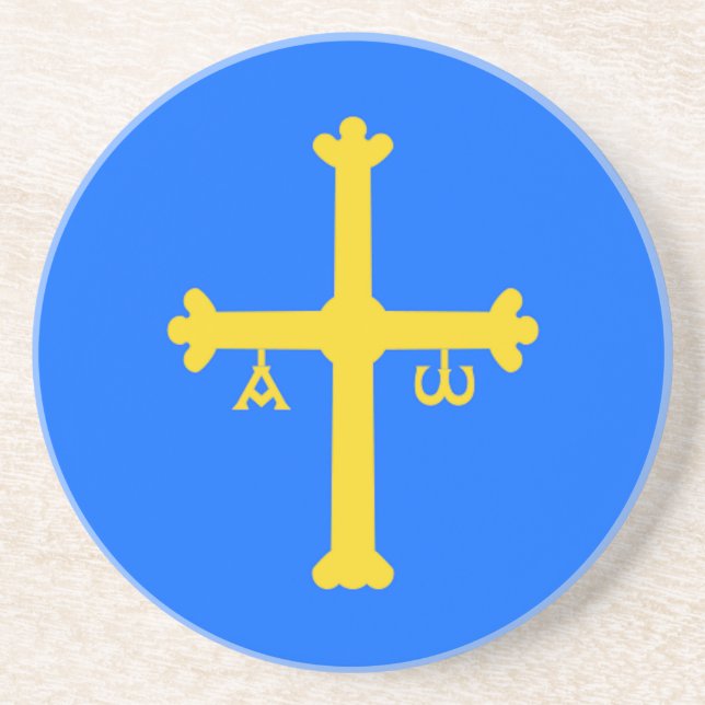 Asturias (Spain) Flag Coaster (Front)
