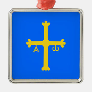 Asturias (Spain) Flag Metal Ornament