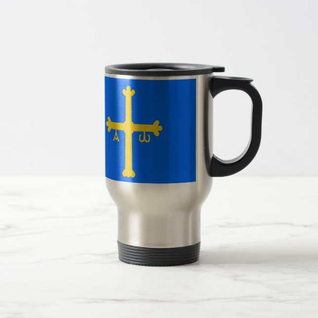 Asturias (Spain) Flag Travel Mug (Right)