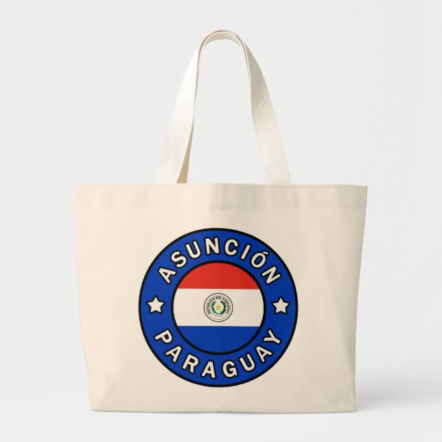 Asunción Paraguay Large Tote Bag (Front)