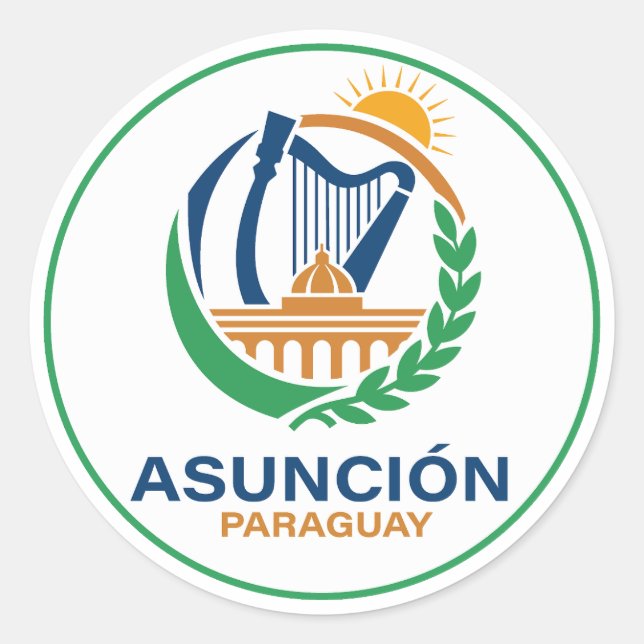 Asuncion Paraguay South America Classic Round Sticker (Front)