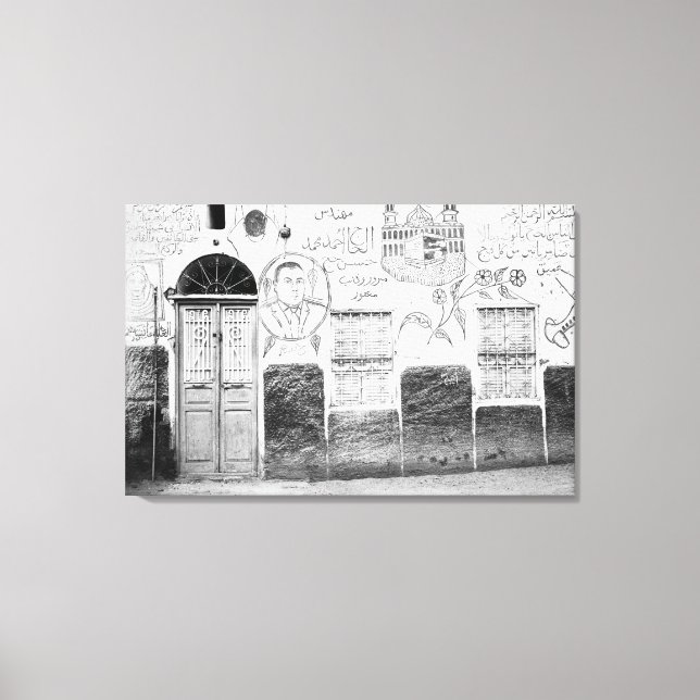Aswan Egypt, Decorated House Canvas Print (Front)