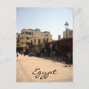 aswan streets postcard