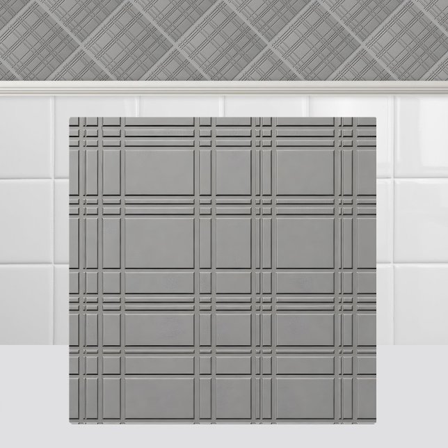 Asymmetric Industrial Titanium Linear Metal Grid Tile (Asymmetric Industrial Titanium Linear Metal Grid Ceramic Tile)