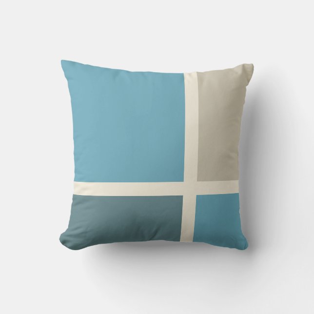Asymmetric Square & Rectangle Pattern Pillow 4 (Front)