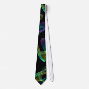 Asymmetrical Rainbow Swirl Tie