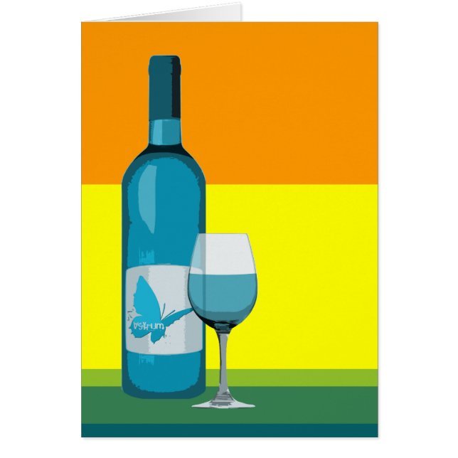 asyrum : verre de vin pop et bouteille (Devant)
