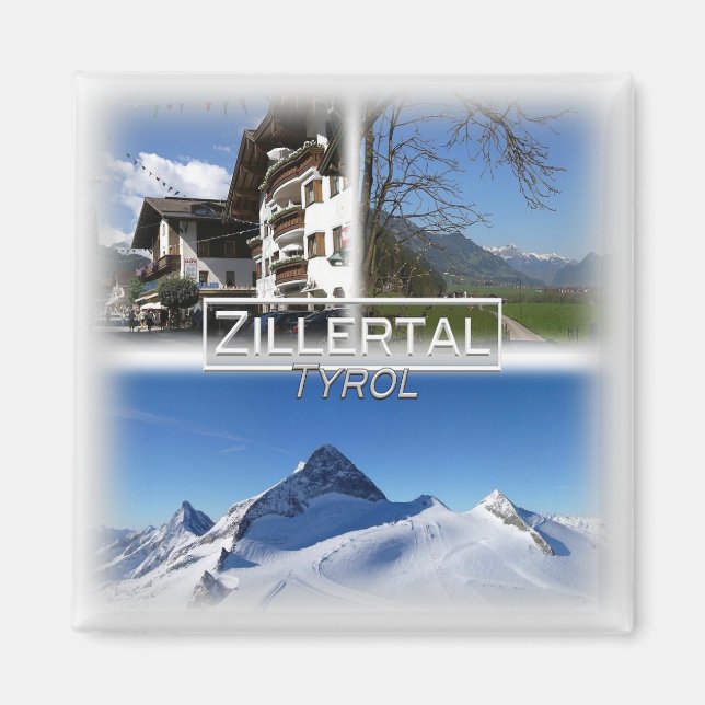 AT0019 Europe, Austria, Tyrol, Zillertal, Fridge  Magnet (Front)