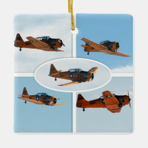 AT-6 Texan WWII War Plane Ceramic Ornament