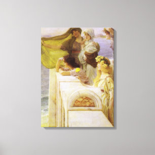 At Aphrodite's Cradle by Sir Lawrence Alma Tadema Canvas Print