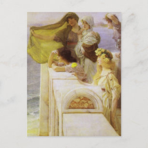 At Aphrodite's Cradle by Sir Lawrence Alma Tadema Postcard
